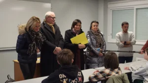 Après l’incendie, une visite officielle au collège Champollion et au lycée Eiffel